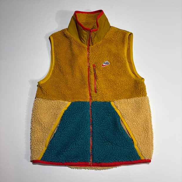 나이키 컬러블록 플리스 베스트