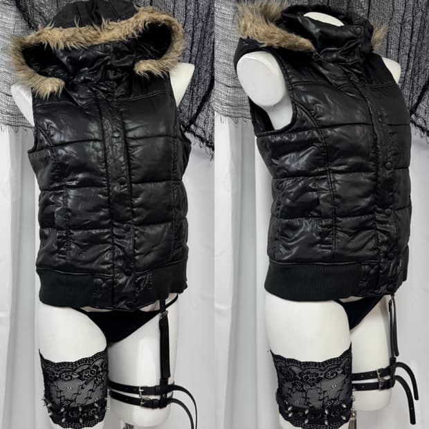 fur padding vest
