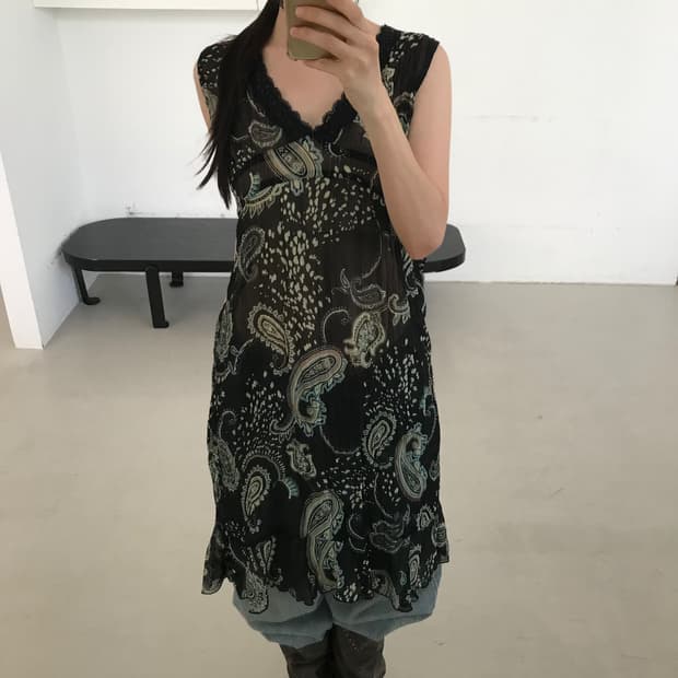 vintage paisley lace one-piece