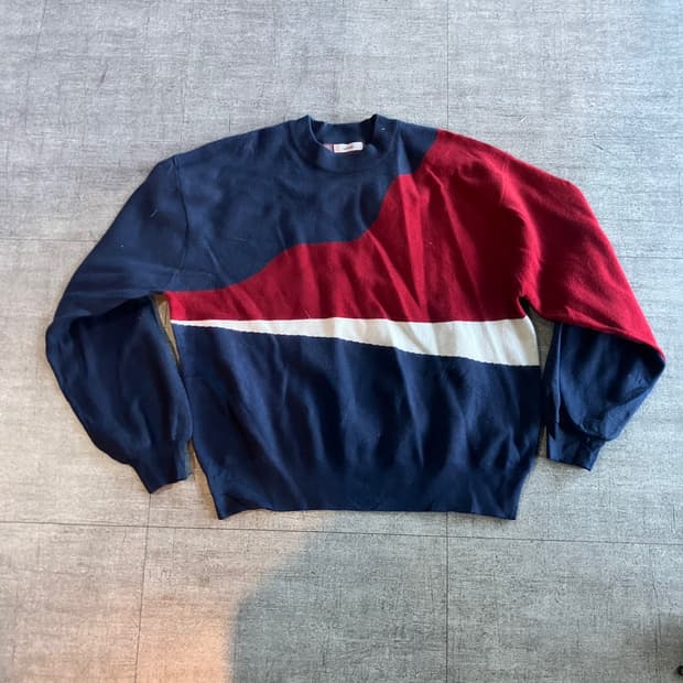 일본빈티지 Epnok 올드스쿨아메카지 혁오풍 아방핏 니트스웨터