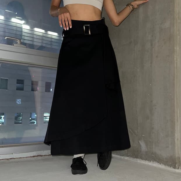Dickies buckle pleats skirt