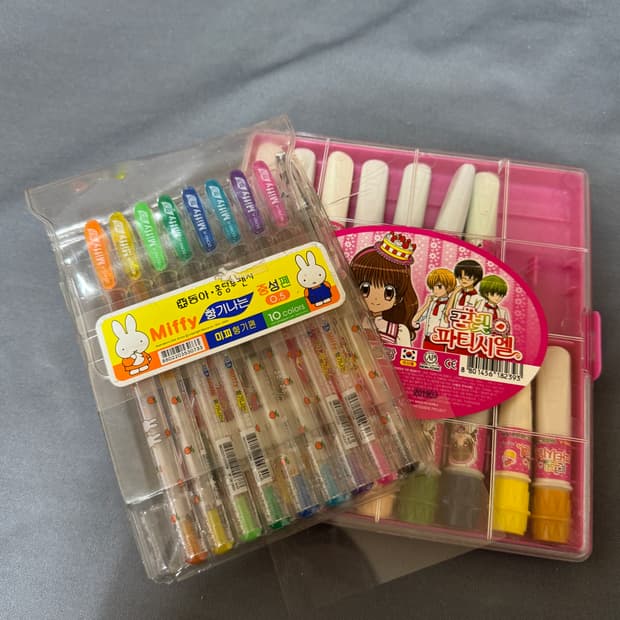 고전문구 미피 향기펜 세트 + 파티시엘 물감