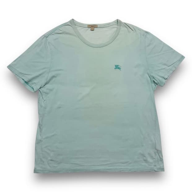 버버리 민트 코튼 반팔 티셔츠 (L)