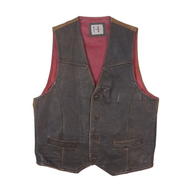 TOMBOY 리얼 소가죽 워크웨어 레더 베스트 95