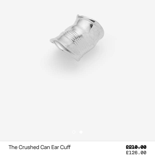 Jean Paul Gaultier 크러쉬드 이어커프