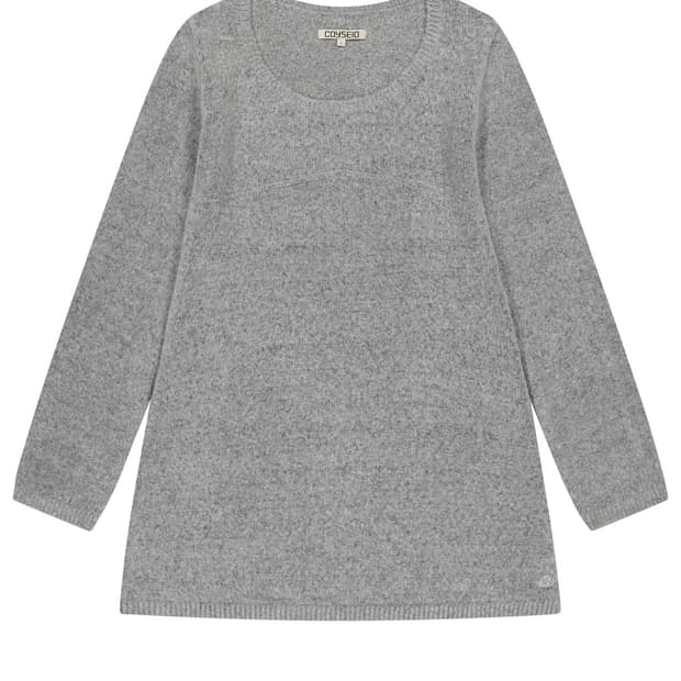 (삽니다) 코이세이오 부클 니트 원피스 라이트 그레이