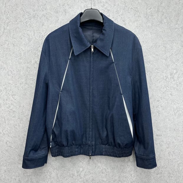 95 미나브 남자 다이애그널 브릿지 블루종 자켓
