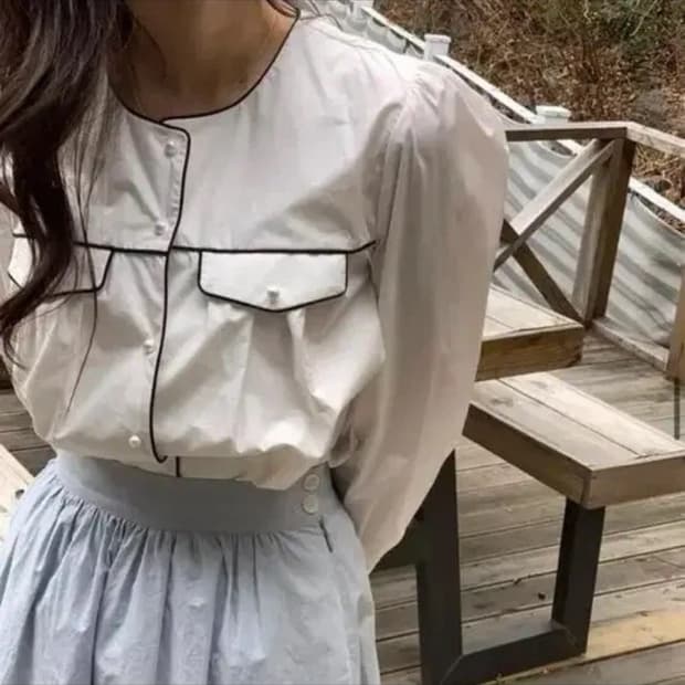 메리온 도매택 블라우스