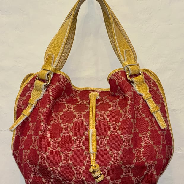 빈티지 CELINE 트리옹프 자카드 버킷백 (정품 보증카드·더스트백 포함