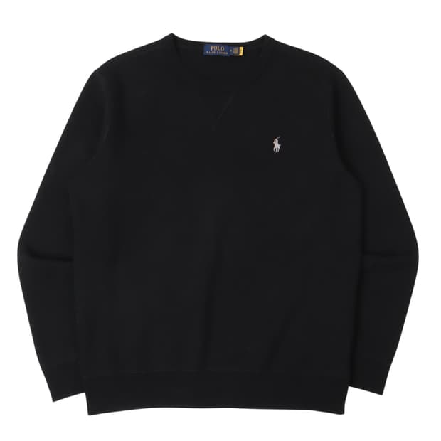 폴로 랄프로렌 qr 코튼 폴리 스웻셔츠