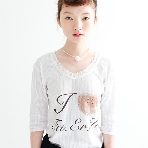 I ❦ fa.er.ie lace T-shirt (화이트)