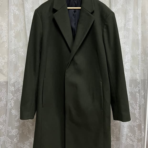 L) 띠어리 Theory 캐시미어 블렌드 코트 그린