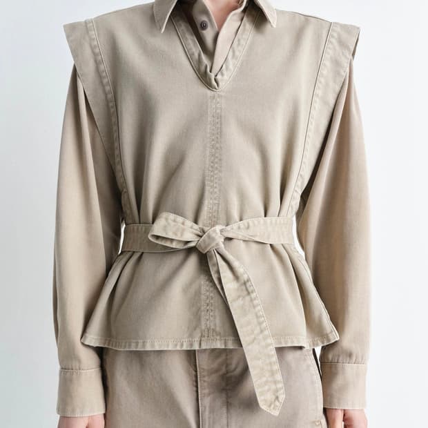 [36]르메르 25ss CHASUBLE 타이 베스트/네추럴 베이지