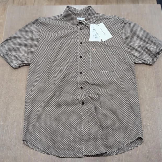 ERL 이알엘 마이크로 플래드 롱라인 반팔 버튼업 스포츠 셔츠