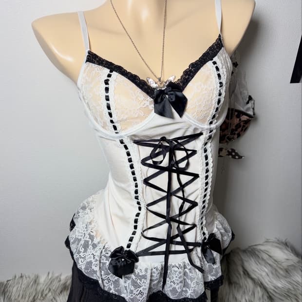 빈티지 코르셋 로맨틱 고스