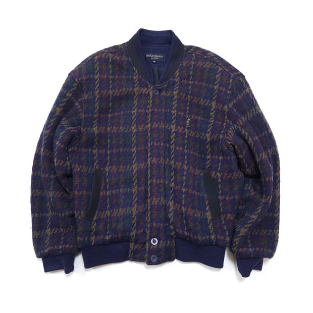 입생로랑 90s 울배색 바시티 자켓