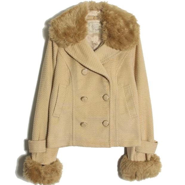 SORRIDERE 갸루 라떼갸루 퍼자켓 퍼코트 퍼후드 로맨틱 모리걸