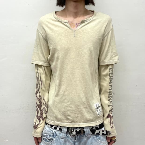 Western Flame Layered Long Sleeve