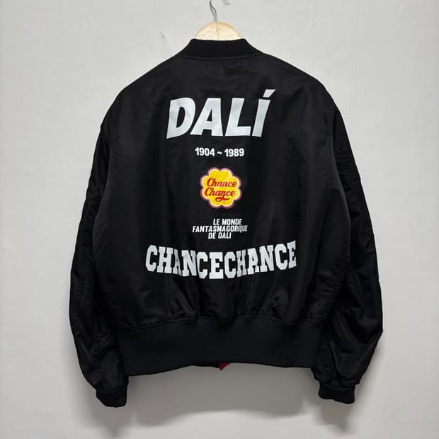 챈스챈스 블랙 프린팅 항공점퍼