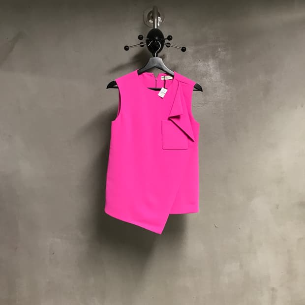 발렌시아가 슬리브리스 블라우스 핑크 36(W)