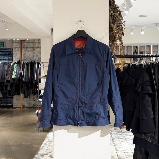 프라다 스포츠 네이비 나일론 투 포켓 자켓