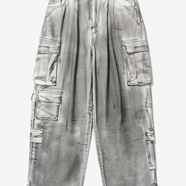 낫포너드 더티 워싱 멀티 카고 데님팬츠