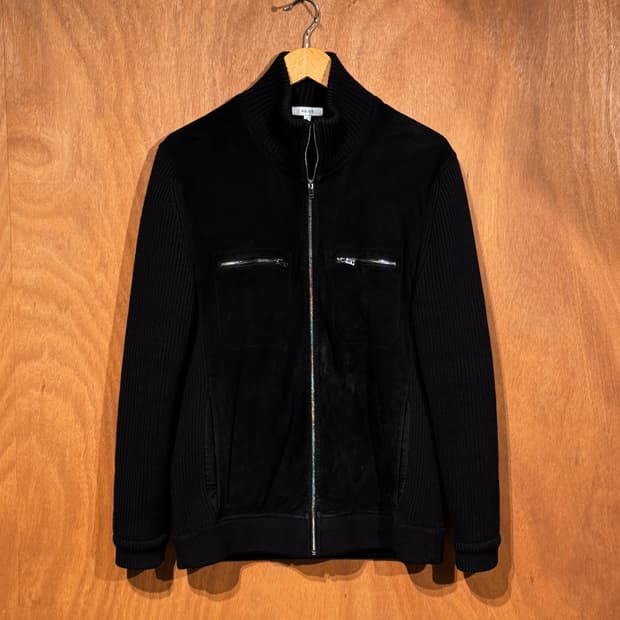 REISS 리스 런던 염소가죽 니트 집업 L 105 고트레더