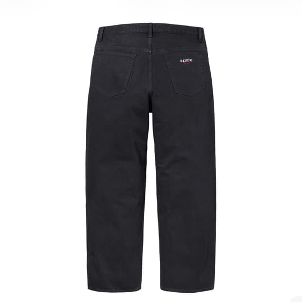 슈프림 배기 진 블랙