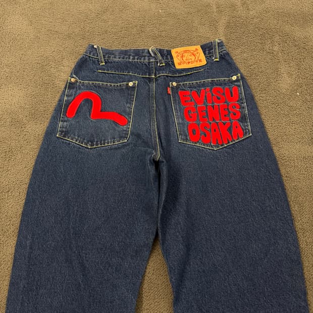 [ 정품 ] 에비수 일본 빈티지 빅로고 데님 청바지