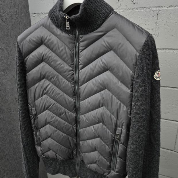 몽클레어 케이블 니트패딩 L