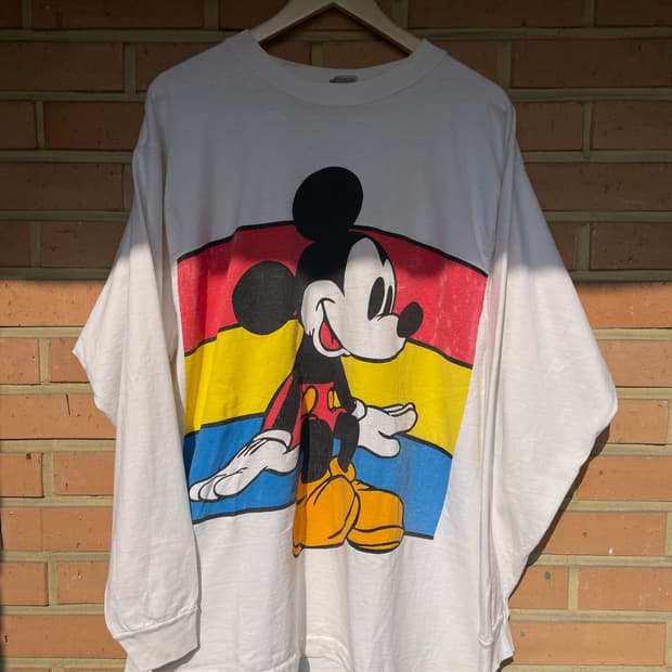 [XL] 90s Made USA 미키마우스 빈티지 롱 슬리브 긴팔 티셔츠