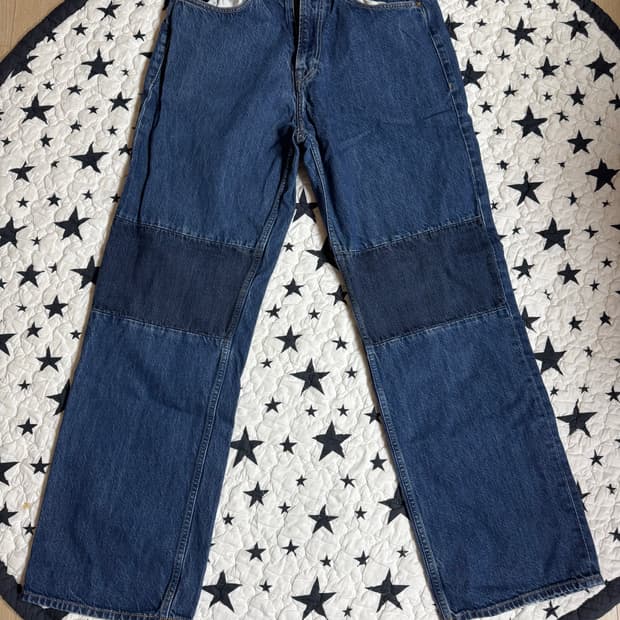 아웨라가지 익스텐디드 써드컷 블루 데님 팬츠