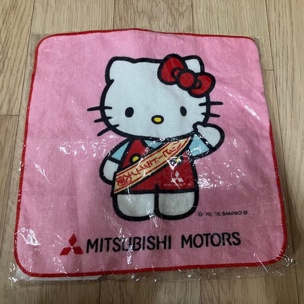헬로키티 미쓰비시 모터스 손수건 미개봉