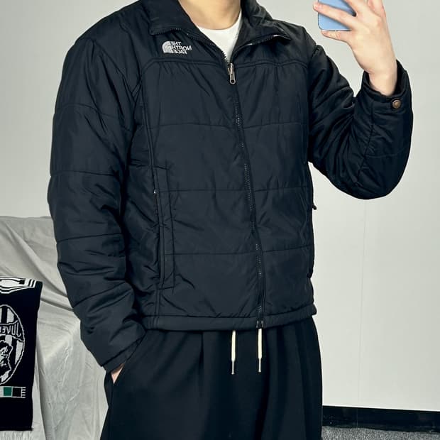 노스페이스 엑셀로프트 블랙 경량 패딩 S  