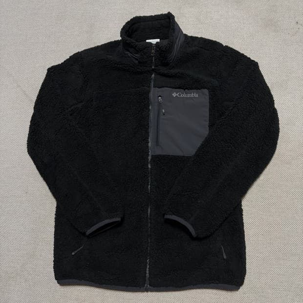 컬럼비아 블랙 뽀글이 플리스