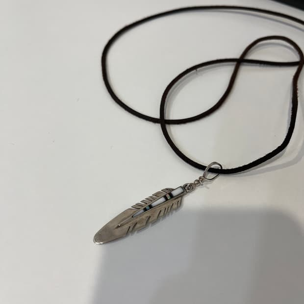 네이티브 아메리칸 인디언 주얼리 페더 목걸이