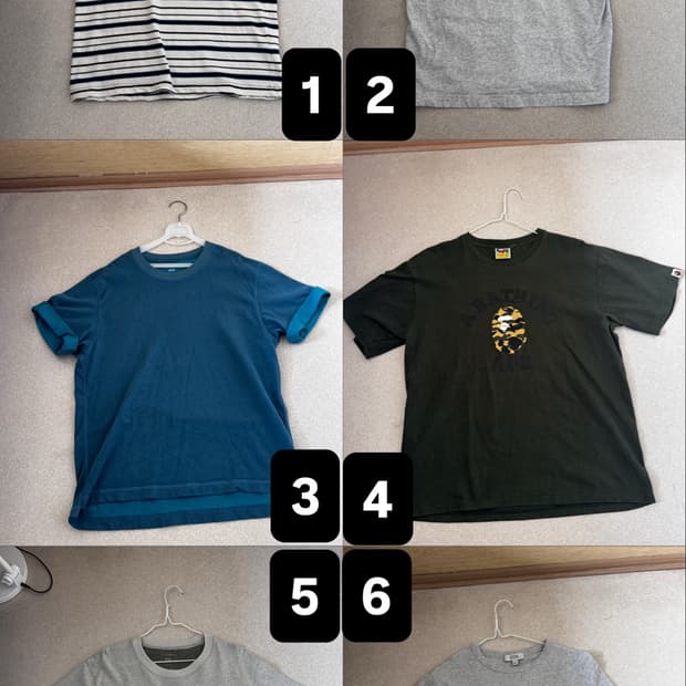 UNIQLO/BAPE/COS/아캄 반팔티 6종