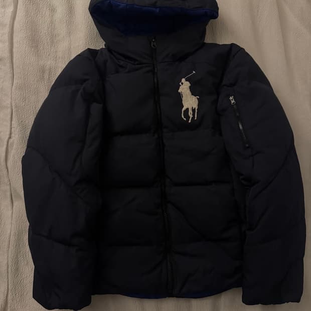 폴로 빅포니 네이비 패딩