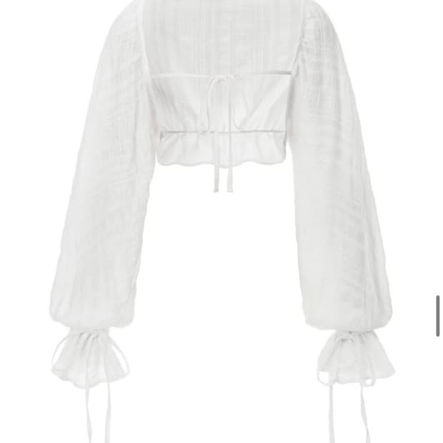 쓰리타임즈 파르페 볼레로 가디건 화이트