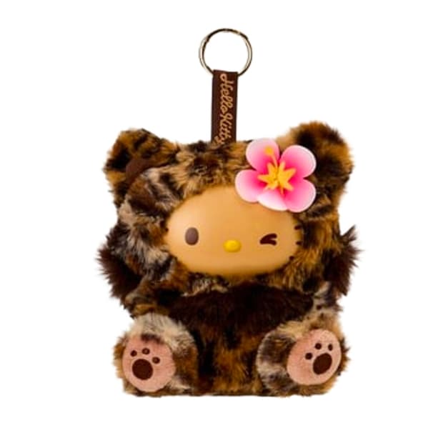 산리오 헬로 키티 파인 페이스 캣 브라운 키링
