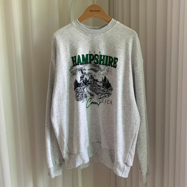 Dtm 햄프셔 레터링 루즈핏 남여공용 맨투맨