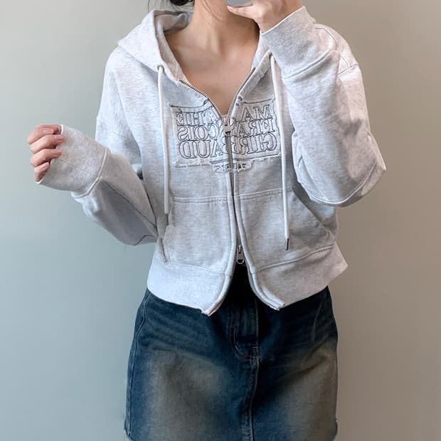 마리떼 프랑소와 저버 크롭 후드집업