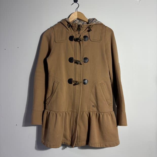 빈티지 카멜 더플 후드 코트 (무료배송)