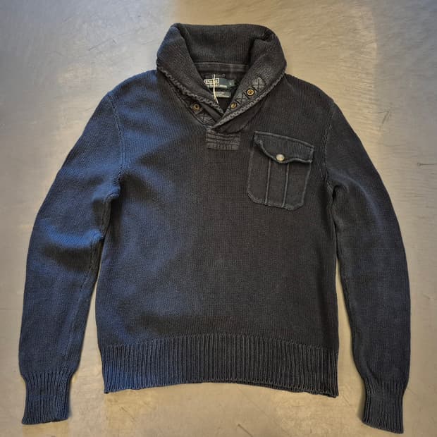 폴로랄프로렌 밀리터리 숄카라 니트