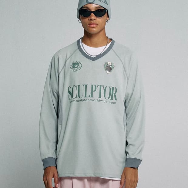 Sculptor Damier Soccer Jersey Pale Sage