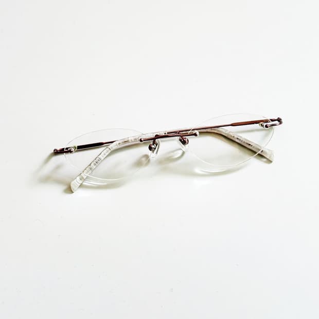 90s ALOOK 무테 오벌 프레임 빈티지 안경