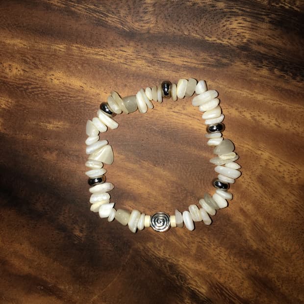 silver shell bracelet