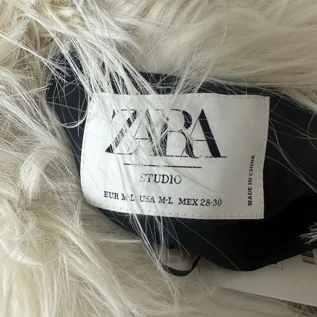 zara FAUX 퍼 털 코트 리미티드 에디션