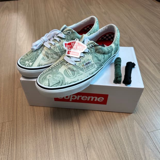 반스 x 슈프림 에라 달러 그린 280
