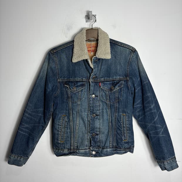 Levis 리바이스 시어링 카라 중청 데님 자켓